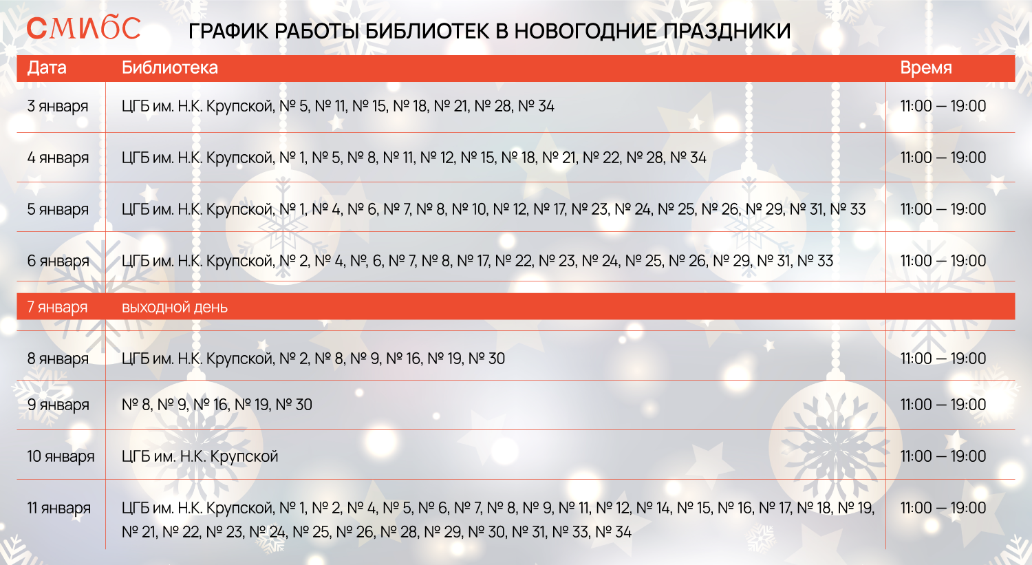 Режим работы